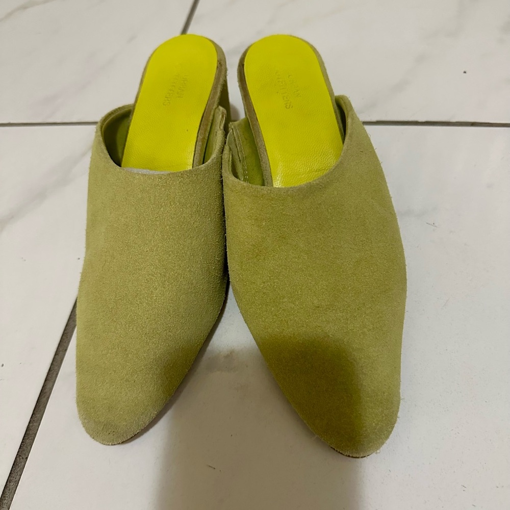 Urban Outfitters Lime Green Mules